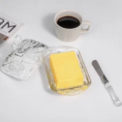 Slickblue Glass Butter Dish With Lid & Knife, Butterfly Handle, Stylish Design, Holds European Butter -Target KitchenAid GUEST 9eed9ca8 e65f 43cf a9ac ab47b626d857