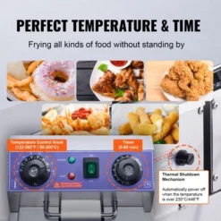 VEVOR Commercial Deep Fryer, Dual Tank 3000W Electric Countertop Fryer With Basket, 2 X 11.6Qt/11L Double Stainless Steel Oil Fryer 13 VEVOR Commercial Deep Fryer, Dual Tank 3000W Electric Countertop Fryer With Basket, 2 X 11.6Qt/11L Double Stainless Steel Oil Fryer -Target KitchenAid GUEST 9fa78752 1d67 42bb 8f92 ea68d81968e1