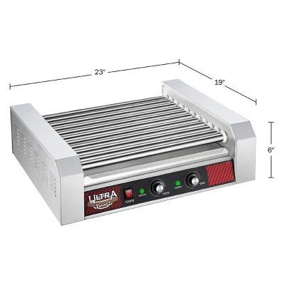 Great Northern Popcorn 11 Roller Hot Dog Machine Electric Countertop Cooker With Drip Tray & Dual Zones 6 Great Northern Popcorn 11 Roller Hot Dog Machine Electric Countertop Cooker With Drip Tray & Dual Zones - Image 4