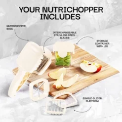 NutriChopper Handheld Vegetable And Fruit Chopper With 4 Stainless Steel Blades & Catch Container -Target KitchenAid GUEST a060ad41 62ec 4996 8b8b 079e80160275