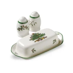 Spode Christmas Tree 3-Piece Hostess Set - Butter Dish With Lid, Salt Shaker, Pepper Shaker - Dishwasher Safe Collectible Gift Set -Target KitchenAid GUEST a092f520 0a7d 473a aff9 3ac510aa9e18
