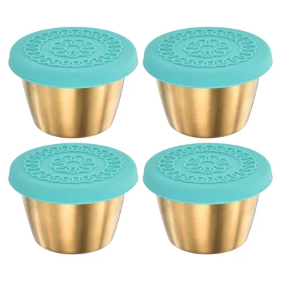 Unique Bargains Stainless Steel Bowls Condiment Containers With Lids Green 9 Unique Bargains Stainless Steel Bowls Condiment Containers With Lids Green - Image 7