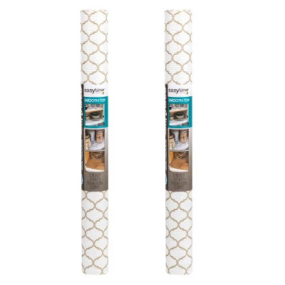 Duck EasyLiner Smooth Top Non-Adhesive Shelf And Drawer Liner, Taupe Quatrefoil 8 Duck EasyLiner Smooth Top Non-Adhesive Shelf And Drawer Liner, Taupe Quatrefoil - Image 6