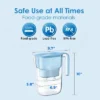 Waterdrop Water Filter Pitcher With 1 Filter, 5X Times Lifetime,Elfin, Blue