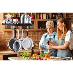 DOMETOUR 33" Hanging Pot Rack: Ceiling Mount Cookware Organizer With 12pcs Hooks, Pots And Pans Hanging Rack Oval Pan Hangers For Kitchen Storage 16 DOMETOUR 33" Hanging Pot Rack: Ceiling Mount Cookware Organizer With 12pcs Hooks, Pots And Pans Hanging Rack Oval Pan Hangers For Kitchen Storage -Target KitchenAid GUEST a21fe7dc 097a 465c 88ba a69585f2cb07