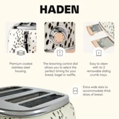 Haden Margate Poodle & Blonde Stainless Steel 4 Slice Toaster With Wide Slots, 6 Browning Control, And Removable Crumb Tray, Pale Pink/Chrome 9 Haden Margate Poodle & Blonde Stainless Steel 4 Slice Toaster With Wide Slots, 6 Browning Control, And Removable Crumb Tray, Pale Pink/Chrome -Target KitchenAid GUEST a22108e5 4172 4c81 96f3 f49cb8d9236c