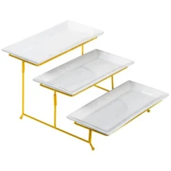 Lexi Home 3-Tier Rectangular Serving Platter Cupcake Stand - Gold -Target KitchenAid GUEST a2272fa8 c6ef 451a 9d22 abad7e9b3ac3