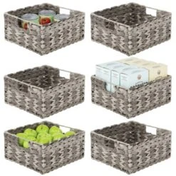 MDesign Woven Farmhouse Pantry Food Storage Bin Basket Box - 3 Pack - Gray Ombre -Target KitchenAid GUEST a266a28c 84c4 4d35 8ea6 29bd7f87d63f