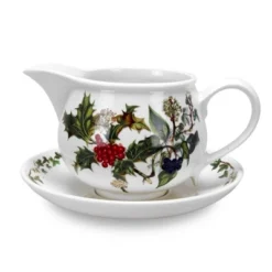 Portmeirion The Holly And The Ivy Gravy Boat & Stand - 33 Oz. Capacity, Elegant Earthenware Holiday Pitcher With Holly Décor, Dishwasher Safe -Target KitchenAid GUEST a26718f1 5817 485e a170 dd6e56c43592