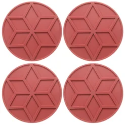 Unique Bargains Round Heat Resistant Non-Slip Silicone Trivet Mat For Pots Coasters 4 Pcs -Target KitchenAid GUEST a2b101bc 630b 4b64 8e98 312f31e927fa