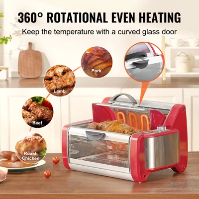 VEVOR Shawarma Grill Machine, Chicken Shawarma Cooker Machine Countertop, Electric Stainless Steel Broiler Gyro Rotisserie Oven Doner Kebab Machine 5 VEVOR Shawarma Grill Machine, Chicken Shawarma Cooker Machine Countertop, Electric Stainless Steel Broiler Gyro Rotisserie Oven Doner Kebab Machine - Image 3