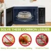 Itopfox Microwave Splatter Cover With Anti-scald Base Plate, Large Plastic & Silicone Vented Collapsible Guard Lid, Plate Holder & Kitchen Colander -Target KitchenAid GUEST a3091ac2 6194 4f16 b00b b3974893d2d0
