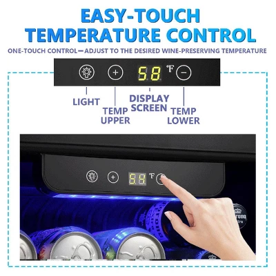 Kismile Mini Fridge 20 Bott Le Single Zone Freestanding Beverage Refrigerator & Can Cooler 4 Kismile Mini Fridge 20 Bott Le Single Zone Freestanding Beverage Refrigerator & Can Cooler - Image 2