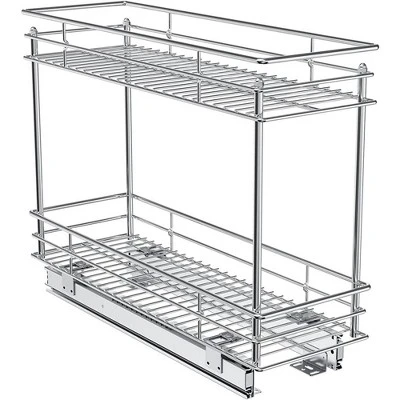 LOVMOR Pull Out Spice Rack For Narrow Cabinet (5?" W X 21" D),2 Tier Slide Out Cabinet Organizer And Pull Out Shelves Under 8 LOVMOR Pull Out Spice Rack For Narrow Cabinet (5?" W X 21" D),2 Tier Slide Out Cabinet Organizer And Pull Out Shelves Under - Image 6