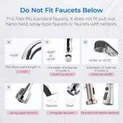 Waterdrop Ultra Filtration System For Skincare Includes Extra FF-02A-3 Filter