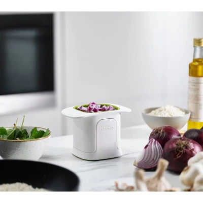 Joseph Joseph ChopCup: Manual Food Chopper With Ergonomic Handle & Stainless Steel Blades, Dishwasher-Safe, White 10 Joseph Joseph ChopCup: Manual Food Chopper With Ergonomic Handle & Stainless Steel Blades, Dishwasher-Safe, White - Image 8