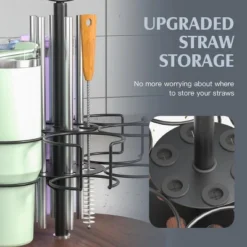 FURNIinspire Cup Organizer With Handle Rotating Tumbler Holder Bottle Storage Rack Kitchen Holder Non-Slip Pad, Black, 12.87"*12.87"*3.51" -Target KitchenAid GUEST a376a56c c1d4 4c45 a1ca 4a5e068aae9f