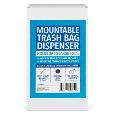Impresa Mountable Trash Bag Holder Dispenser - Trash Bags Dispenser For 13-Gallon 50-Bag Rolls 8 Impresa Mountable Trash Bag Holder Dispenser - Trash Bags Dispenser For 13-Gallon 50-Bag Rolls - Image 6