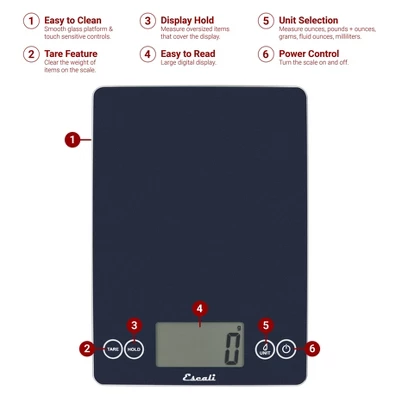 Escali Arti Glass Digital Scale Blue Mirage 15 Escali Arti Glass Digital Scale Blue Mirage - Image 13