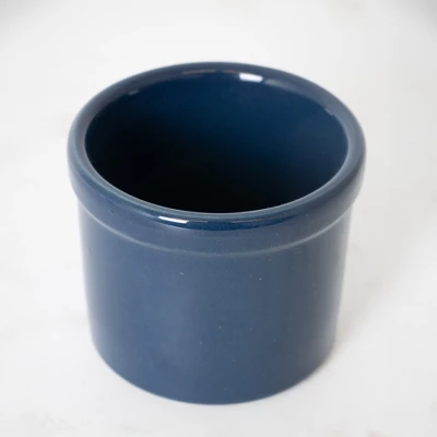 Ohio Stoneware Pickling Fermentation Crock, 1 Pint, Handmade For Food Preserving Cooking Utensil Storage And Decor, Blue 3 Ohio Stoneware Pickling Fermentation Crock, 1 Pint, Handmade For Food Preserving Cooking Utensil Storage And Decor, Blue