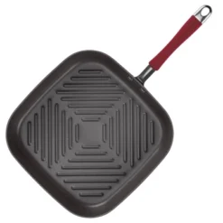 Rachael Ray 11" Hard-Anodized Nonstick Deep Square Grill Pan - Gray With Cranberry Red Handle: Griddle Pan, Rust-Resistant 21 Rachael Ray 11" Hard-Anodized Nonstick Deep Square Grill Pan - Gray With Cranberry Red Handle: Griddle Pan, Rust-Resistant -Target KitchenAid GUEST a47c55f7 e1ba 43a9 9ff7 f26235e26437