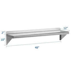 Stainless Steel Shelf Wall Mounted, NSF Commercial Wall Shelf, Floating Shelving For Kitchen, Restaurant, Home, Hotel -Target KitchenAid GUEST a5258449 add1 4ed6 8963 e8977a42448b