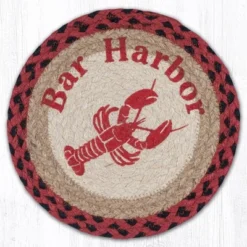 Earth Rugs Bar Harbor Round Trivet – 10" Coastal Scene Print On Braided Natural Jute Table Mat -Target KitchenAid GUEST a52c9f72 b612 4504 852c 25644297c56f