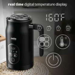 NELO Electric Milk Frother, 4 In 1 Digital, Steamer With Real-Time Temperature Control, Automatic Frother For Coffee, BPA Free Stainless Steel, Black 12 NELO Electric Milk Frother, 4 In 1 Digital, Steamer With Real-Time Temperature Control, Automatic Frother For Coffee, BPA Free Stainless Steel, Black -Target KitchenAid GUEST a5448b67 115a 44e6 a18a 5d807d675c75