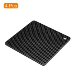 Unique Bargains Silicone Square Hot Pans Pads Heat Resistant Non-Slip Trivets 4 Pcs -Target KitchenAid GUEST a58faa3d 2a52 4062 a0b3 6c6e4272d446