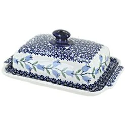 Blue Rose Polish Pottery M080 Manufaktura Large Butter Dish -Target KitchenAid GUEST a5a0e4ae 7b6c 4ec8 a388 1a2892d3316e