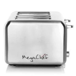 MegaChef 4 Slice Toaster In Stainless Steel Silver: Defrost, Reheat, Bagel, Adjustable Thermostat, Crumb Tray, 1800W -Target KitchenAid GUEST a5bcce9a f028 4cdb 816d a10839e8c109