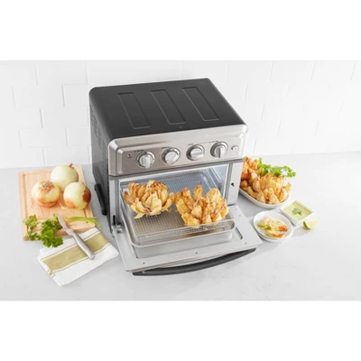 Cuisinart Air Fryer Toaster Oven: TOA-55WM, Stainless Steel, 1800W, 3-Year Warranty, Nonstick, Timer, Recipes Included 3 Cuisinart Air Fryer Toaster Oven: TOA-55WM, Stainless Steel, 1800W, 3-Year Warranty, Nonstick, Timer, Recipes Included