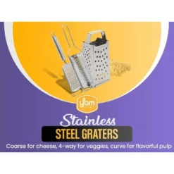 Stainless Steel 2.5" X 7.5" Fine Course Grater (1158)