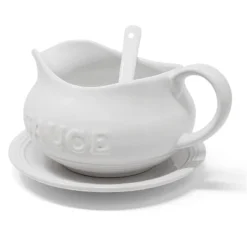 KOVOT 24 Oz Gravy Boat, Tray And Ladle Set - Perfect For Gravies, Sauces, And Dressings - White Elegant Ceramic With The Word "Sauce" On It 9 KOVOT 24 Oz Gravy Boat, Tray And Ladle Set - Perfect For Gravies, Sauces, And Dressings - White Elegant Ceramic With The Word "Sauce" On It -Target KitchenAid GUEST a6f64c5e 605b 4c15 85fb 409078bb388a