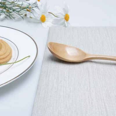 Unique Bargains Kitchen Wooden Soup Spoons For Eating Mixing Stirring Cooking 7.1" Long 1 Pc 5 Unique Bargains Kitchen Wooden Soup Spoons For Eating Mixing Stirring Cooking 7.1" Long 1 Pc - Image 3