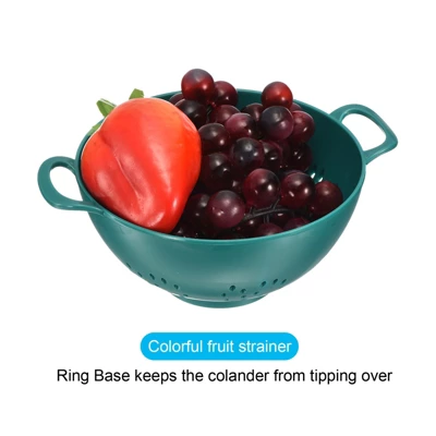 Unique Bargains Vegetable Fruit Kitchen Drain Sieve Plastic Colander 3 Pcs 5 Unique Bargains Vegetable Fruit Kitchen Drain Sieve Plastic Colander 3 Pcs - Image 3