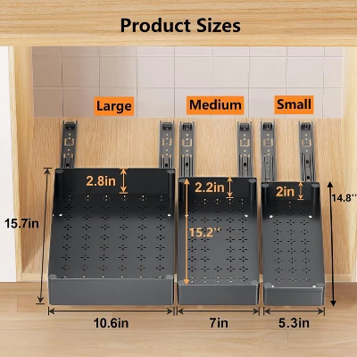 CuisinSmart Pull Out Cabinet Organizer, Pull Out Drawers For Cabinets, Slide Out Drawers For Kitchen Bathroom Pantry Cabinets Organizer 3 CuisinSmart Pull Out Cabinet Organizer, Pull Out Drawers For Cabinets, Slide Out Drawers For Kitchen Bathroom Pantry Cabinets Organizer