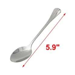 Unique Bargains Kitchen Stainless Steel Food Rice Porridge Soup Holder Spoon 5.9" Length