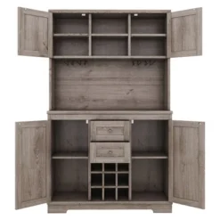 73.8" Tall Kitchen Pantry Storage Cabinet, Coffee Bar Wine Cabinet With Wine Glass Rack, Freestanding Kitchen Hutch Cabinet For Dining Room -Target KitchenAid GUEST a79223a4 b39f 474b 829b 28b71c79332e