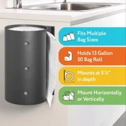 Impresa Mountable Trash Bag Holder Dispenser - Trash Bags Dispenser For 13-Gallon 50-Bag Rolls 12 Impresa Mountable Trash Bag Holder Dispenser - Trash Bags Dispenser For 13-Gallon 50-Bag Rolls -Target KitchenAid GUEST a7ec049e 9e87 4290 b3f1 4f34c24c2c17