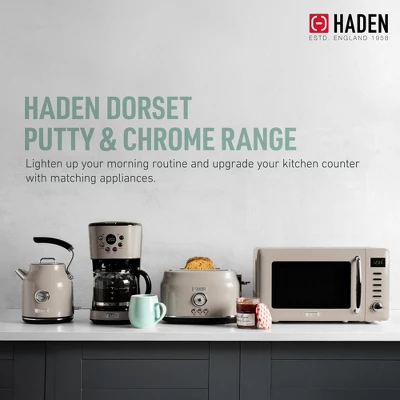Haden Dorset 4 Slice Wide Slot Stainless Steel Toaster Bundled With 1.7 Liter Stainless Steel Electric Kettle With 360-Degree Base, Putty & Chrome 7 Haden Dorset 4 Slice Wide Slot Stainless Steel Toaster Bundled With 1.7 Liter Stainless Steel Electric Kettle With 360-Degree Base, Putty & Chrome - Image 5