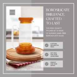 Elle Decor Bedside Pitcher Set, 32-Ounce Carafe With Cup, Tumbler Doubles As A Lid Made Of Borosilicate Glass 12 Elle Decor Bedside Pitcher Set, 32-Ounce Carafe With Cup, Tumbler Doubles As A Lid Made Of Borosilicate Glass -Target KitchenAid GUEST a859bf51 3f48 4b05 82fb c4114183020b