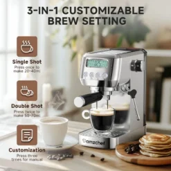 Espresso Machine, 20 Bar Coffee Machine, Stainless Steel Finish 1350W Espresso Maker, 3-IN-1 Customizable Brew Setting, LCD Panel And Panel Frother -Target KitchenAid GUEST a8a4cafa e493 4fdb 9203 e058b40264b5