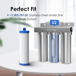 Waterdrop U2 Under Sink Ultra Filtration Water Filter, Replacement For TST-UF Ultra-Filtration Under Sink Water Filter System, 1 Pack