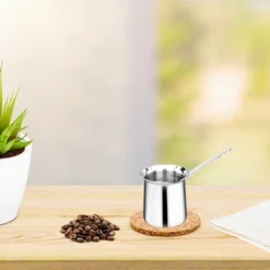 Korkmaz Classic 6 Ounce Stainless Steel Turkish Coffee Pot In Silver