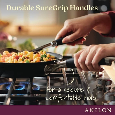 Anolon Advanced Home 8.5" Hard Anodized Nonstick Frying Pan Onyx 5 Anolon Advanced Home 8.5" Hard Anodized Nonstick Frying Pan Onyx - Image 3