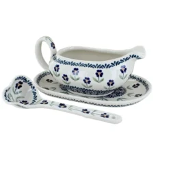 Blue Rose Polish Pottery S119 Manufaktura Gravy Boat Plate & Ladle 22 Blue Rose Polish Pottery S119 Manufaktura Gravy Boat Plate & Ladle -Target KitchenAid GUEST a94b2595 6845 4526 acd0 3a04597c9f15