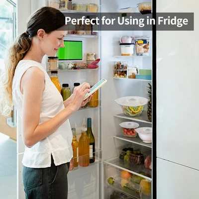 Itopfox Silicone Lids For Food Storage - BPA Free Suction Covers For Bowls, Pots, Pans, Microwave, Oven, Fridge, Dishwasher Safe, Eco-Friendly 3 Itopfox Silicone Lids For Food Storage - BPA Free Suction Covers For Bowls, Pots, Pans, Microwave, Oven, Fridge, Dishwasher Safe, Eco-Friendly