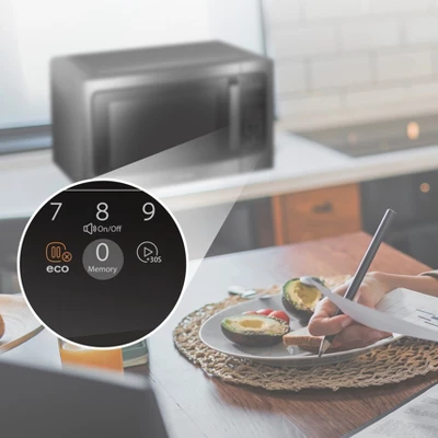 Toshiba 1.6 Cu. Ft. 1200-Watt Countertop Microwave Oven (Black Stainless Steel) 5 Toshiba 1.6 Cu. Ft. 1200-Watt Countertop Microwave Oven (Black Stainless Steel) - Image 3