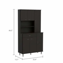 Depot E-Shop 90 Kitchen Pantry Cabinet, Two Open Shelves, One Drawer, Multiple Cabinets -Target KitchenAid GUEST aa21d7f4 0608 4a64 9a86 d92d4065a94f